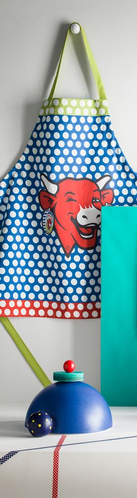 Kitchen linens - The Laughing Cow - Pop Blue/Printed Apron - COUCKE