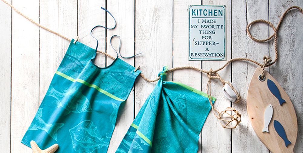Tea towel - Poissons / Tea towel - COUCKE