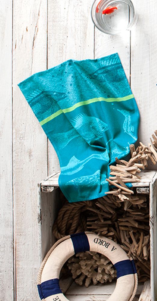 Torchons textile - Banc de Poissons / Torchon jacquard - COUCKE