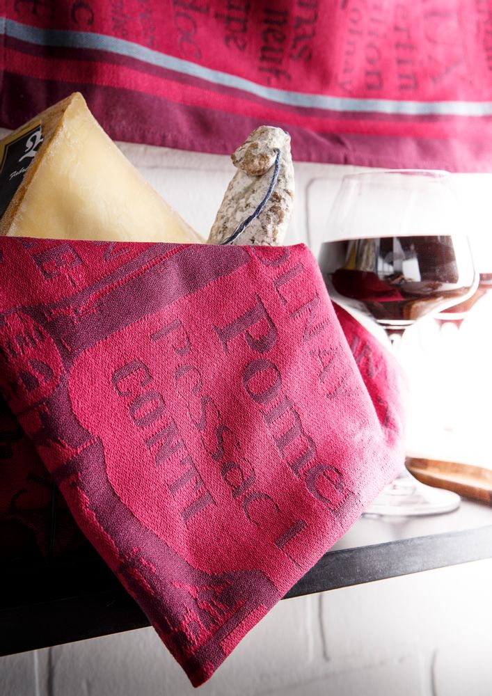 Torchons textile - Bouteille de vin / Torchon jacquard - COUCKE