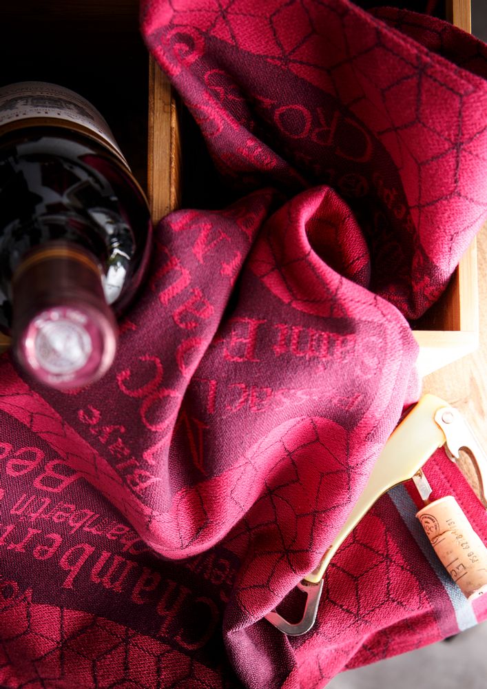 Torchons textile - Bouteille de vin / Torchon jacquard - COUCKE