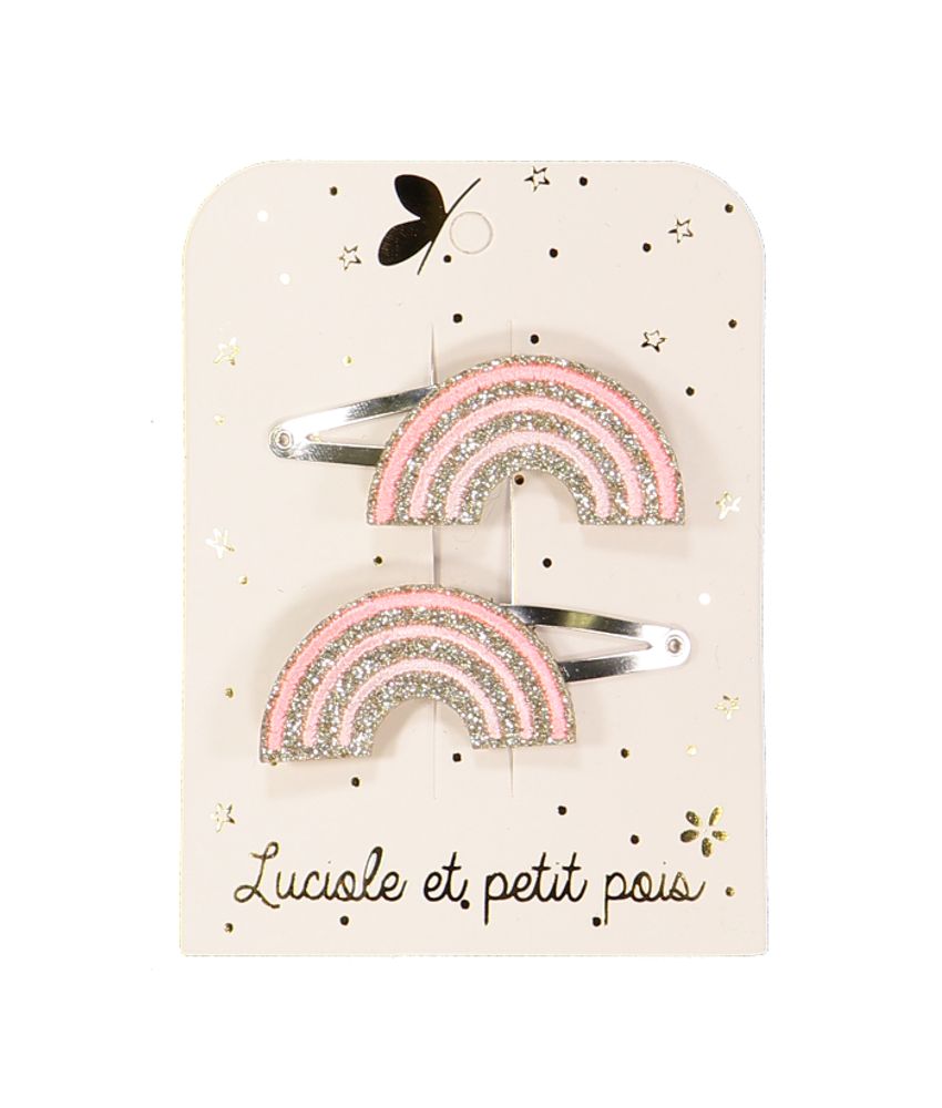 Accessoires cheveux - Paire de barrettes arc-en-ciel - LUCIOLE ET PETIT POIS