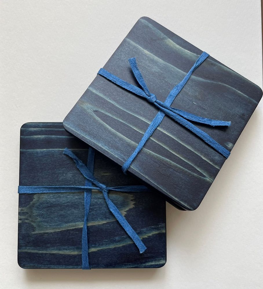 Assiettes au quotidien - Dessous de verre en bois de cèdre Indigo 2set - AOLA