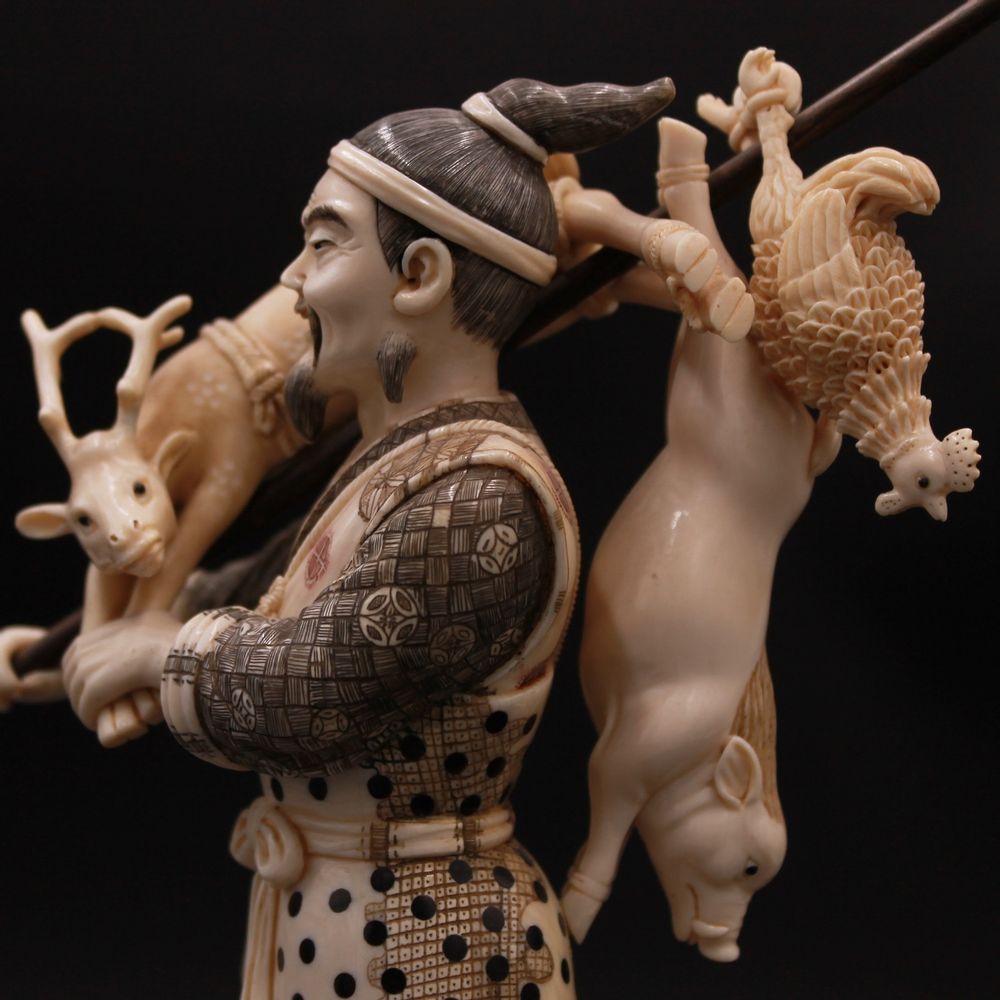 Sculptures, statuettes and miniatures - Abundant hunting, mammoth ivory sculpture - TRESORIENT