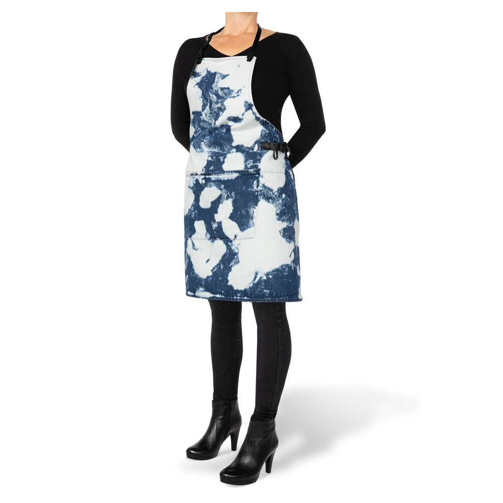 Tabliers de cuisine - Tablier de Barbecue, Denim Noir/Bleu à Taches - DUTCHDELUXES INTERNATIONAL BV