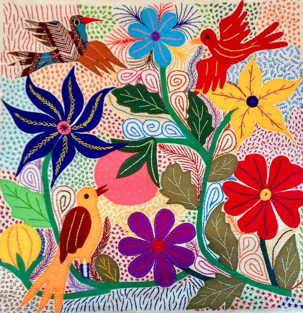 Fabric cushions - EMBROIDERED CUSHIONS "ALL OVER" - MAHATSARA