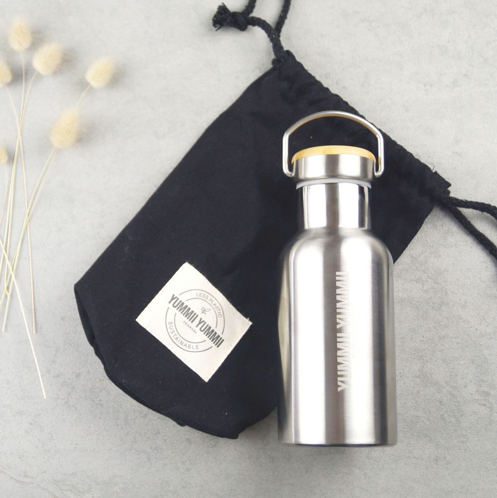 Children's mealtime - THERMOBOTTLE SMALL BAMBOO LID - YUMMII YUMMII