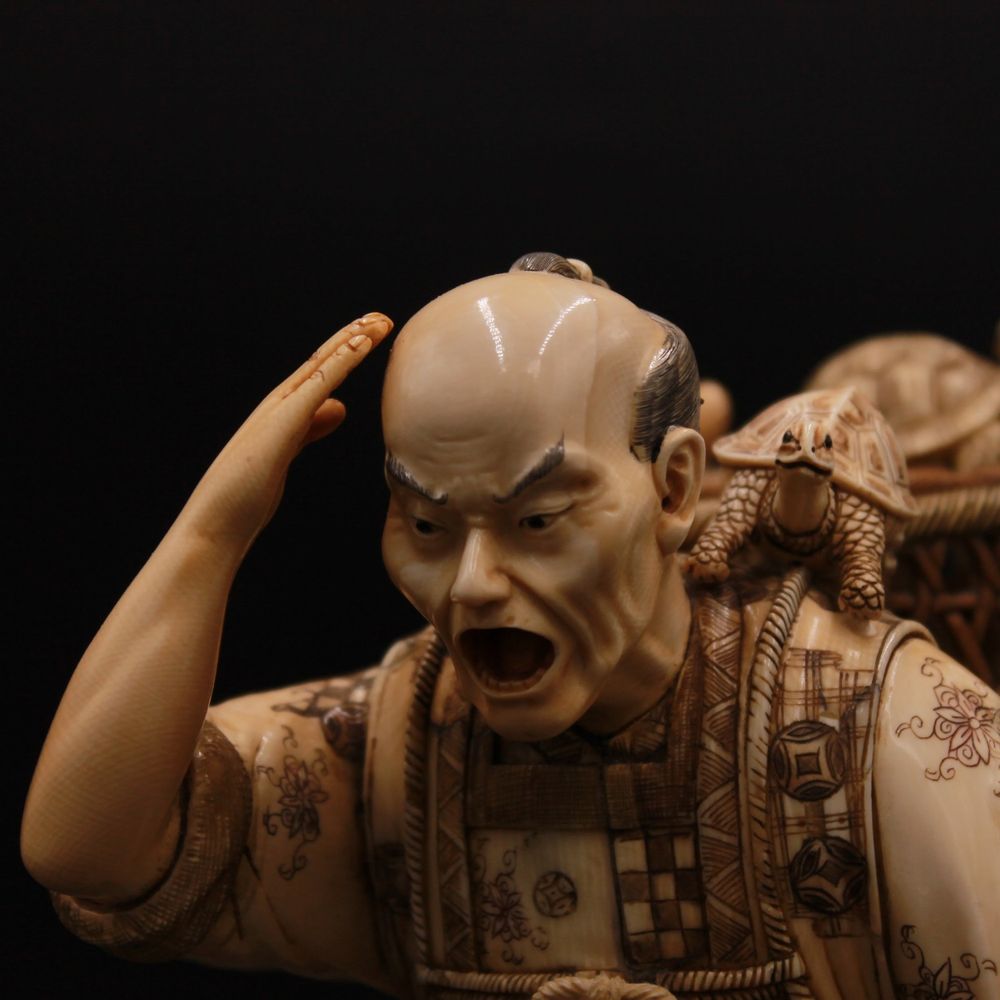 Sculptures, statuettes and miniatures - Fisherman's Cry, Ivory Mammoth Sculpture - TRESORIENT