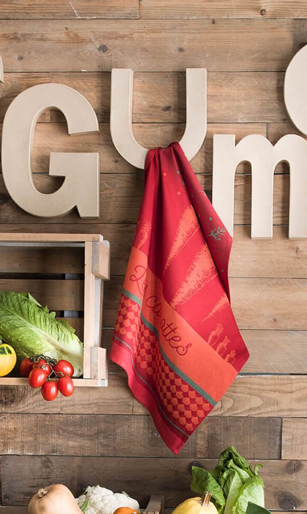 Tea towel - Carottes du Potager / Tea towel - COUCKE