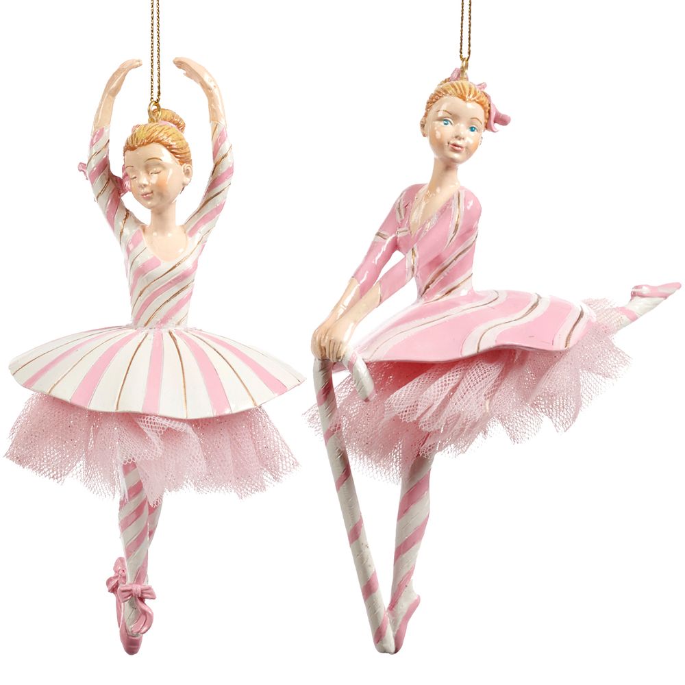 Other Christmas decorations - TULLE CANDY STRIPED BALLERINA Christmas Decoration - GOODWILL M&G