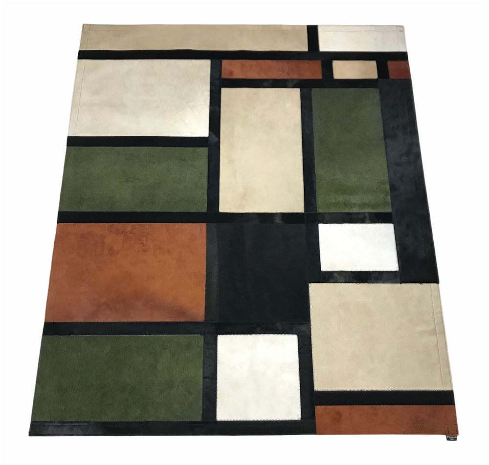 Tapis contemporains - Tapis peau de vache type MONDRIAN - TERGUS