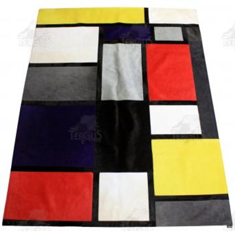Tapis contemporains - Tapis peau de vache type MONDRIAN - TERGUS