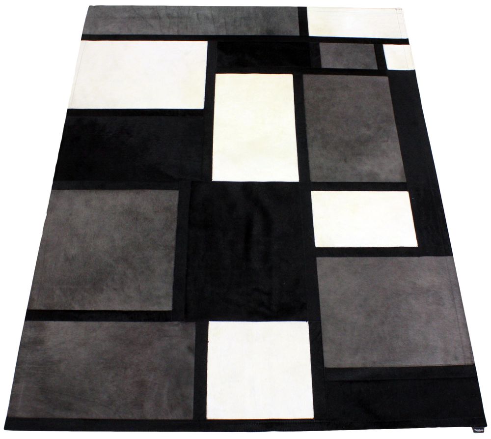 Tapis contemporains - Tapis peau de vache type MONDRIAN - TERGUS