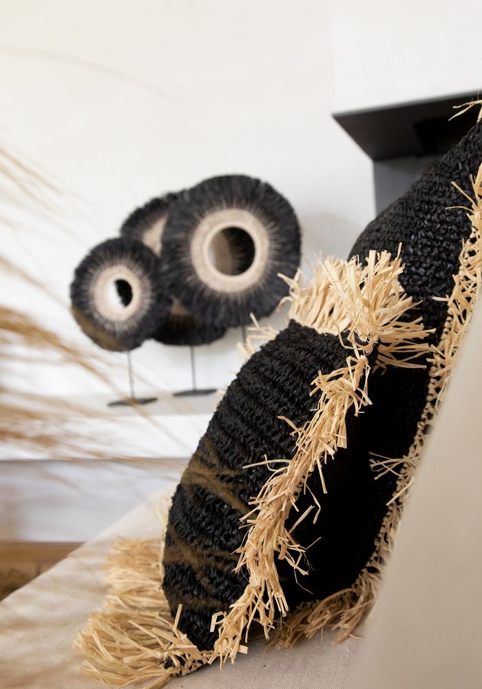 Coussins textile - The Raffia Cushion Square - Natural, Large - BAZAR BIZAR - DONT USE