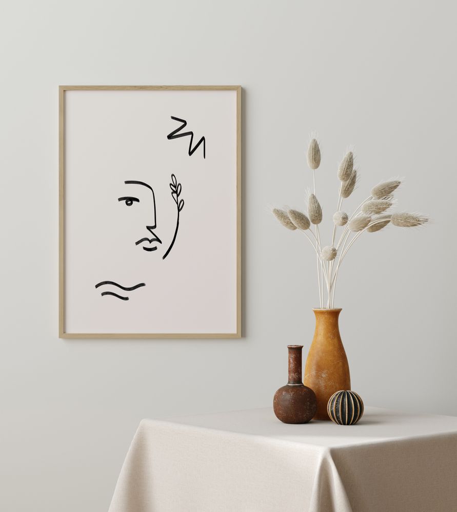 Poster - LINE ART FACES - DAVID & DAVID STUDIO