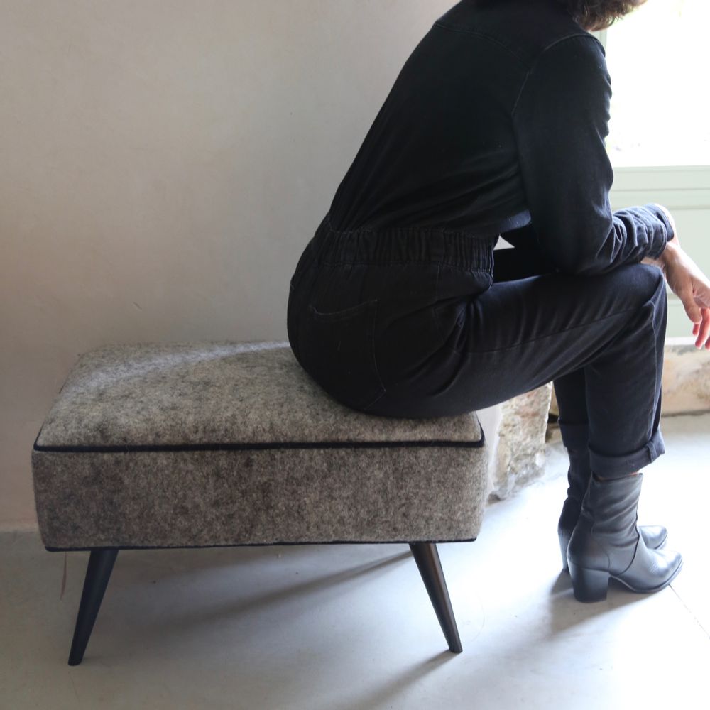 Decorative objects - Ottoman or footstool made of wool felt - HL- HELOISE LEVIEUX