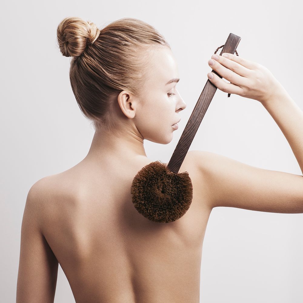 Meubles pour salle de bain - Brosse pour le corps avec manche court cyprès japonais - TAKADA TAWASHI