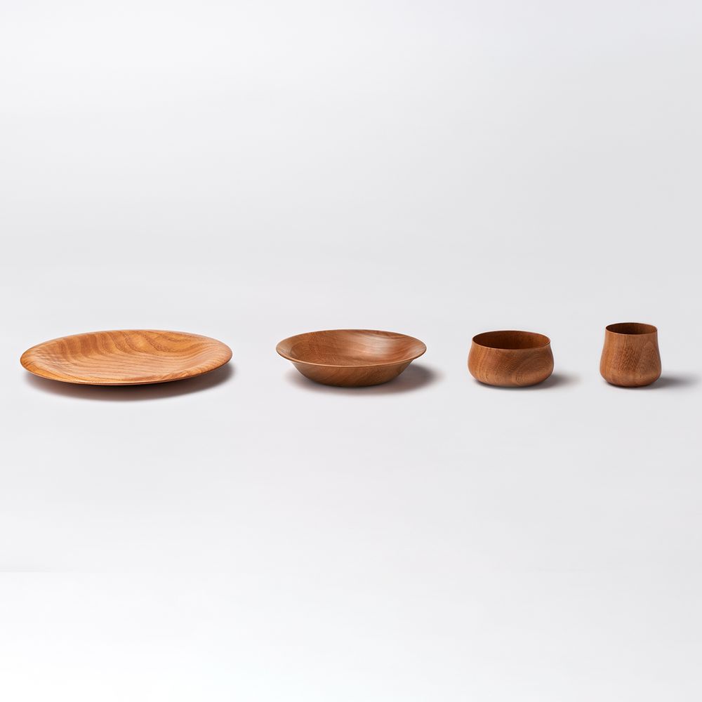 Formal plates - Paulownia wooden plate <FLOWER> - PAULOWNIA FURNITURE AZUMA CO.,LTD.