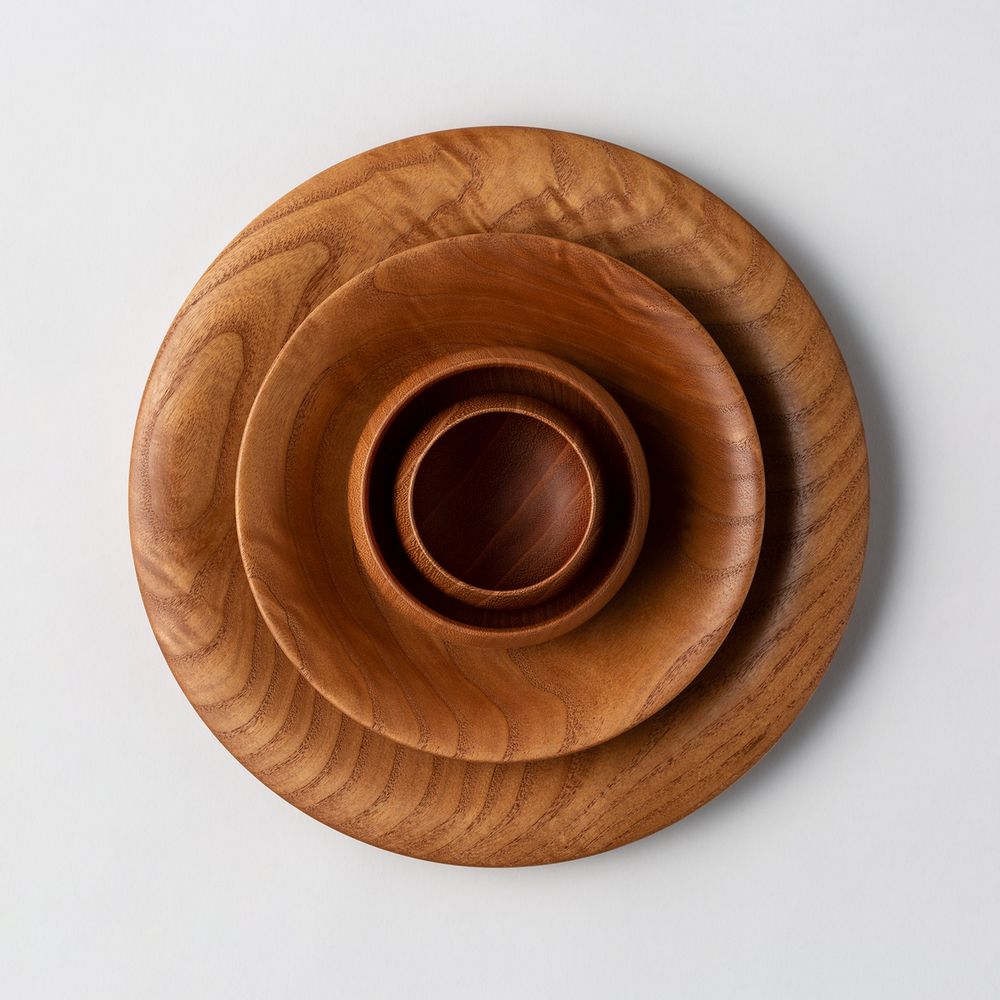 Assiettes de réception - Plat profond en bois de Paulownia <FLOWER> - PAULOWNIA FURNITURE AZUMA CO.,LTD.