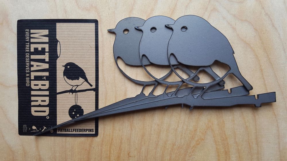 Outdoor decorative accessories - Outdoor Decoration 3 Pack XXS Red Metal Throat - METALBIRD