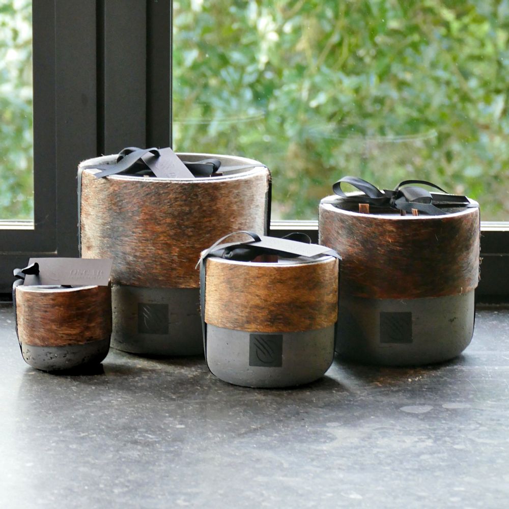 Bougies - Collection de bougies en peaux de vache - OSCAR LUXURY CANDLES