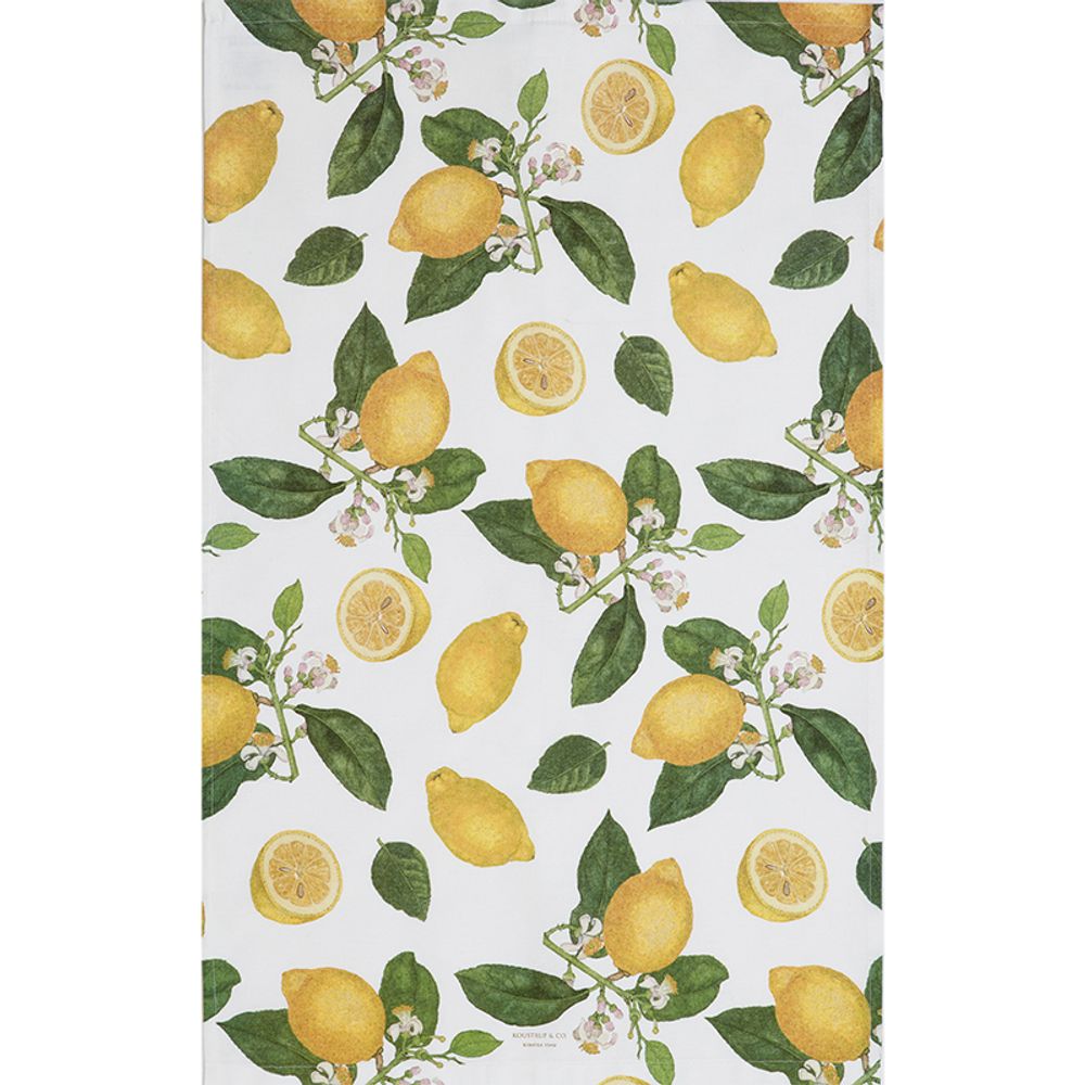 Torchons textile - Torchon Citron 100% Coton Bio - KOUSTRUP & CO