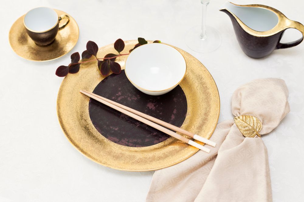 Couverts & ustensiles de cuisine - Golden Velvet assiette en porcelaine - PORCEL