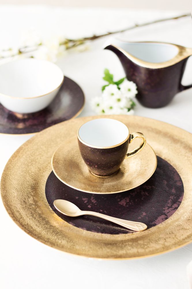Couverts & ustensiles de cuisine - Golden Velvet assiette en porcelaine - PORCEL