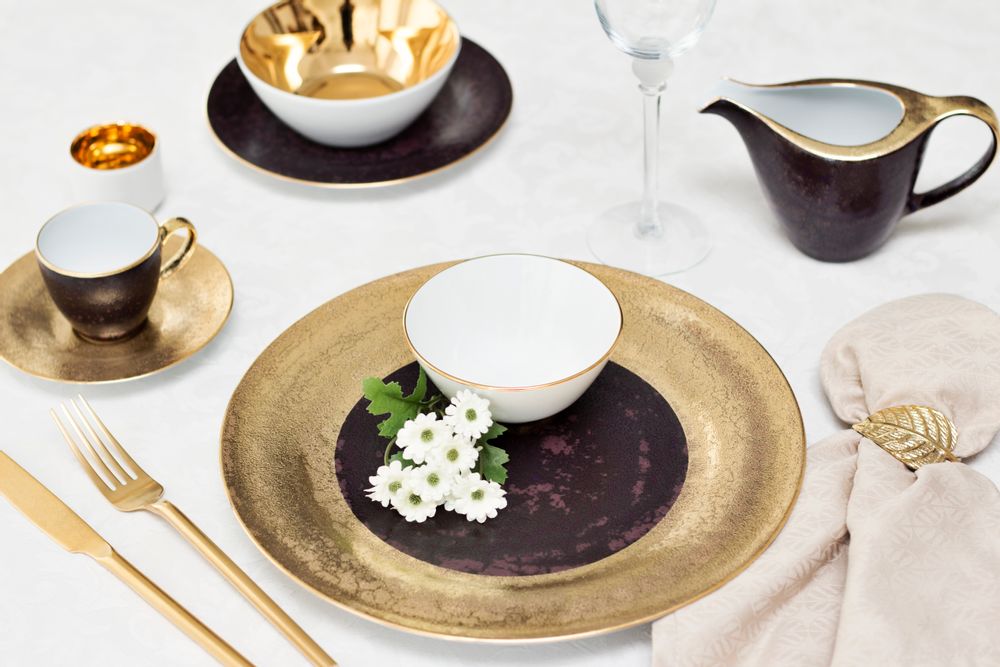 Couverts & ustensiles de cuisine - Golden Velvet assiette en porcelaine - PORCEL