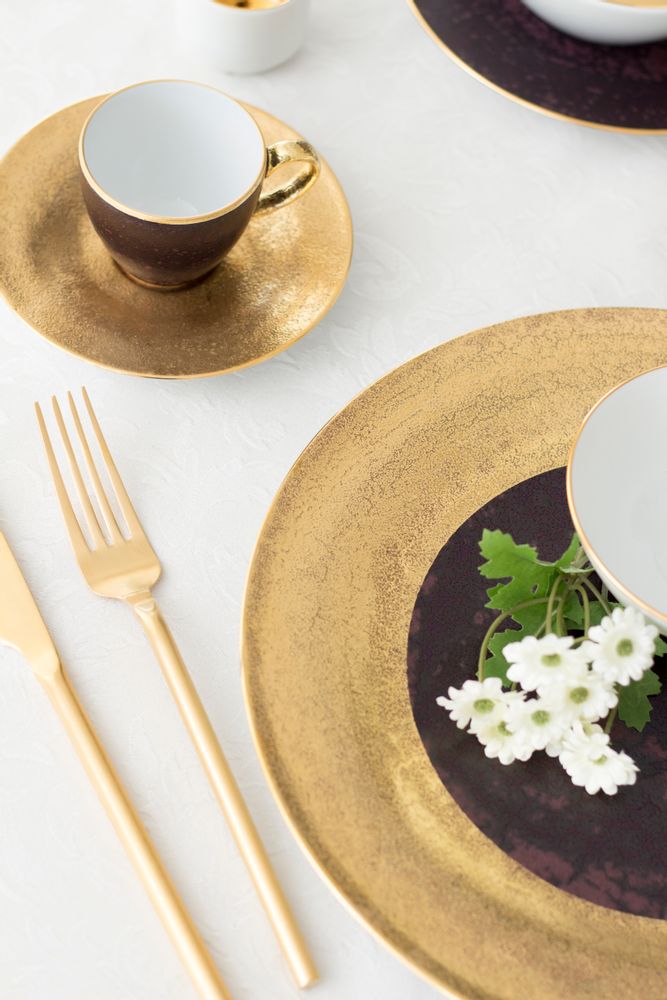Couverts & ustensiles de cuisine - Golden Velvet assiette en porcelaine - PORCEL