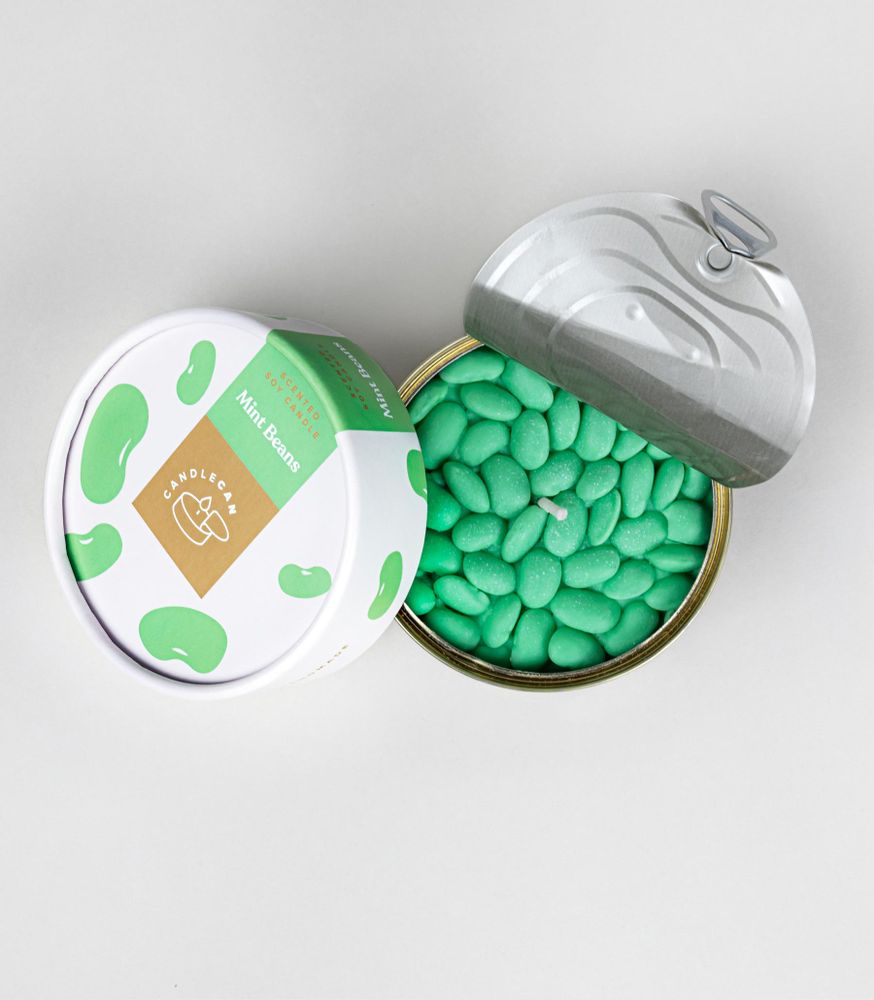 Candles - Bean Candle - Mint - CANDLEHAND