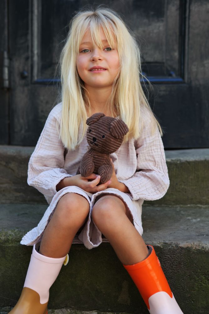 Soft toy - Miffy's Friends by Bon Ton Toys - Snuffy Corduroy Brown - 21cm - MIFFY BY BON TON TOYS