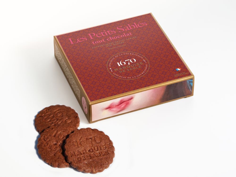 Biscuits - Sablés tout chocolat étui 100g - BISCUITERIE LA SABLÉSIENNE