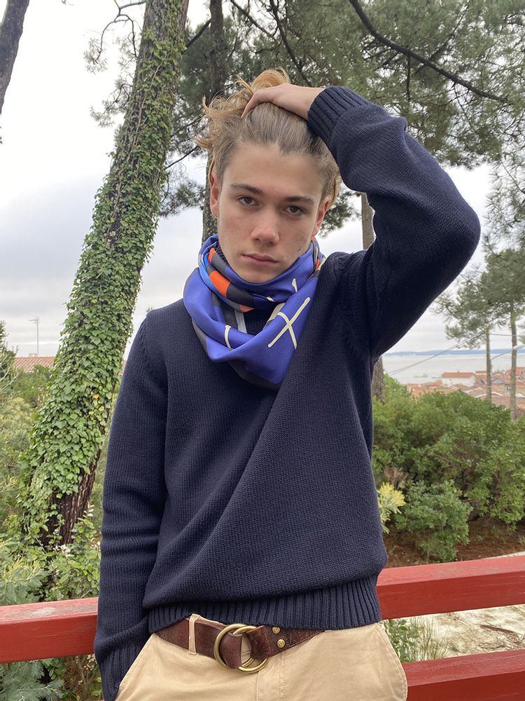 Foulards et écharpes - FOULARD/SNOOD MIXTE EN SOIE - MAISON BE PARISIAN