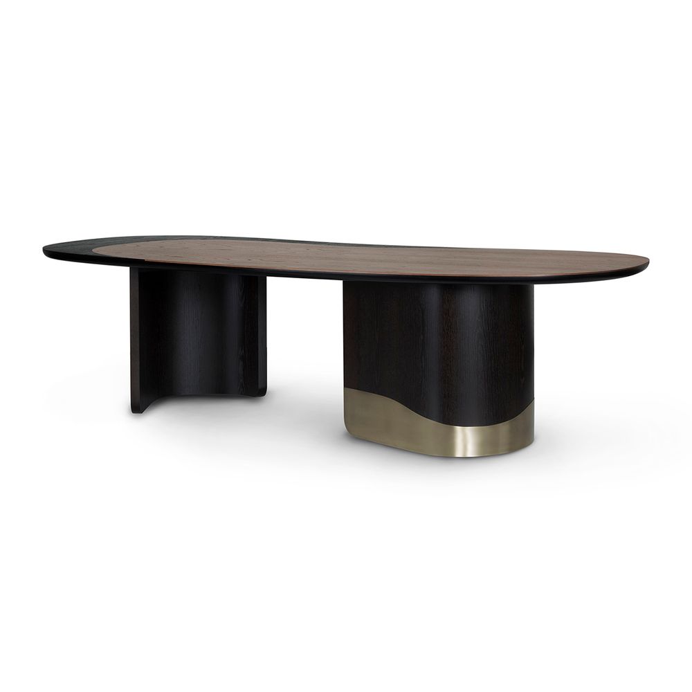 Tables Salle à Manger - Table de Salle à Manger Greenapple, Table de Salle à Manger Armona, Brun Foncé - GREENAPPLE DESIGN INTERIORS