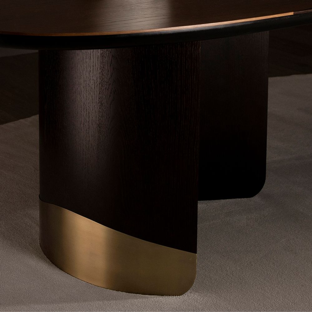 Tables Salle à Manger - Table de Salle à Manger Greenapple, Table de Salle à Manger Armona, Brun Foncé - GREENAPPLE DESIGN INTERIORS