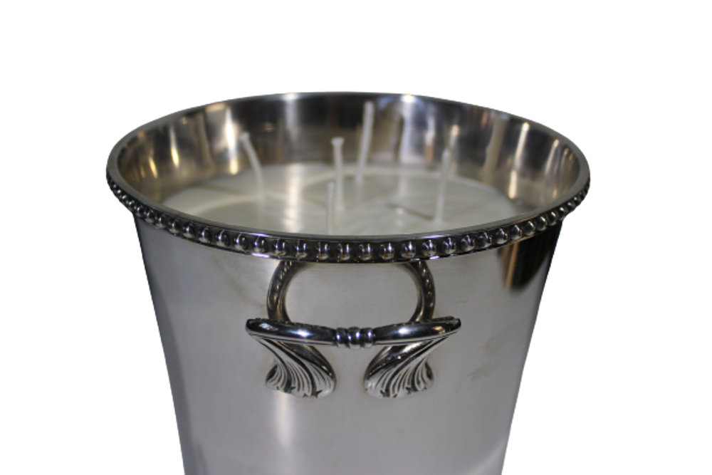Objets de décoration - BOUGIE DE LUXE EN METAL ARGENTE - LUXA NATURA
