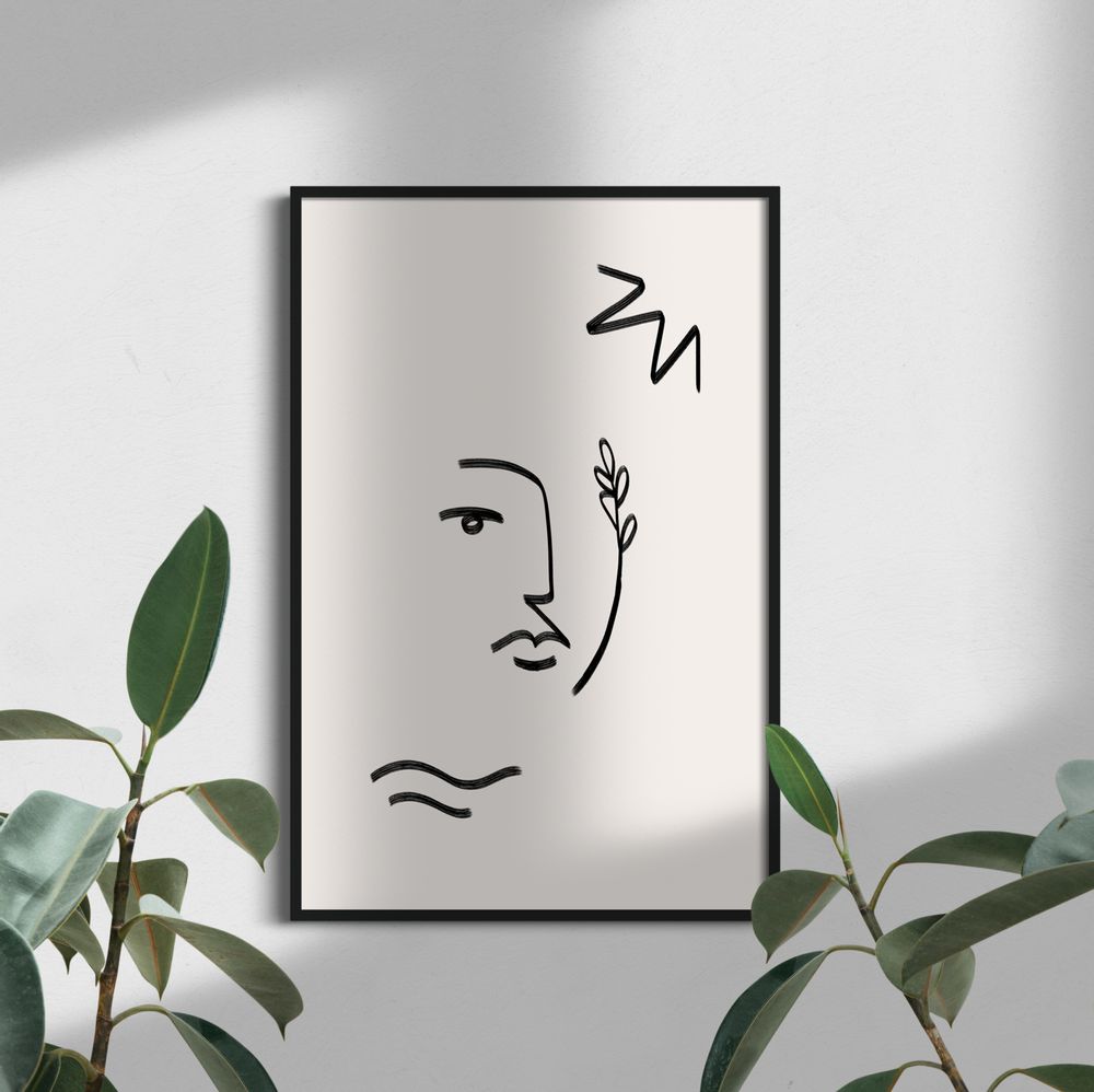 Poster - LINE ART FACES - DAVID & DAVID STUDIO