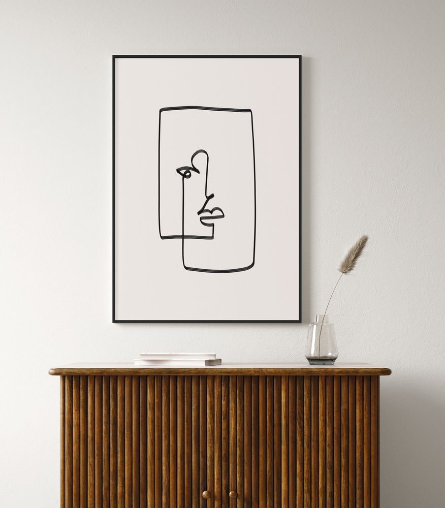 Poster - LINE ART FACES - DAVID & DAVID STUDIO