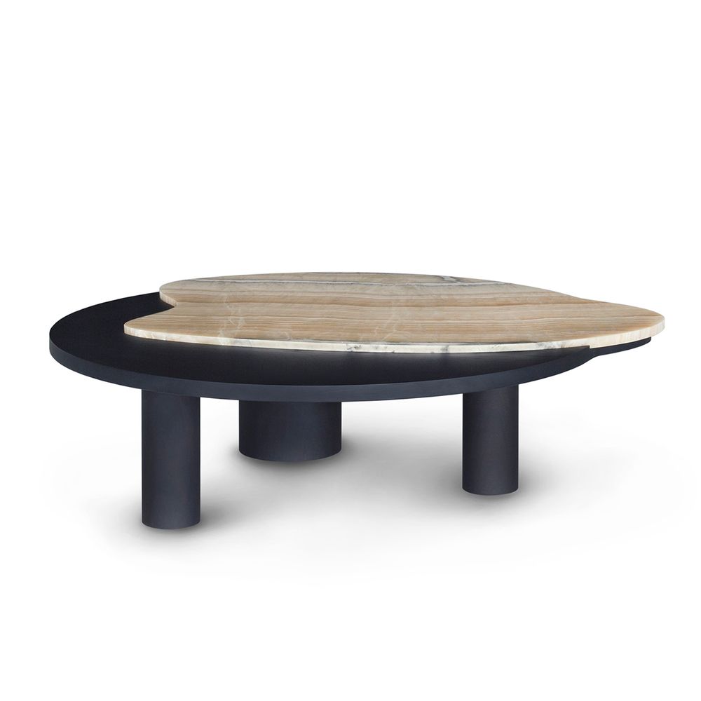 Coffee tables - Greenapple Coffee Table, Bordeira Coffee Table, Shadow Onyx, Handmade in Portugal - GREENAPPLE DESIGN INTERIORS