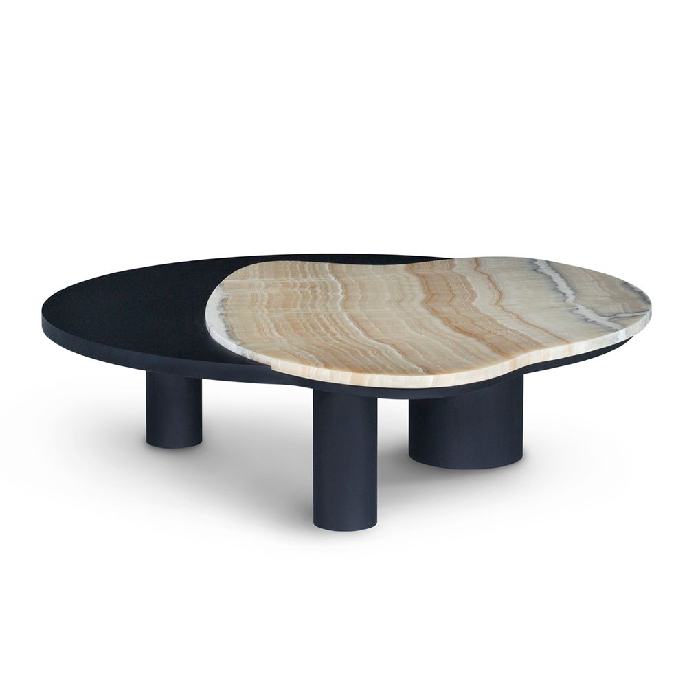 Coffee tables - Greenapple Coffee Table, Bordeira Coffee Table, Shadow Onyx, Handmade in Portugal - GREENAPPLE DESIGN INTERIORS