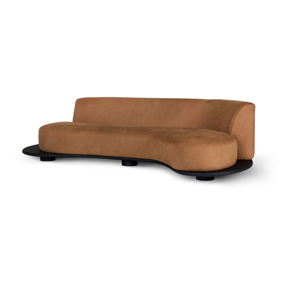 Sofas - Greenapple Sofa, Galapinhos Sofa, Caramel Nubuck, Handmade in Portugal - GREENAPPLE DESIGN INTERIORS