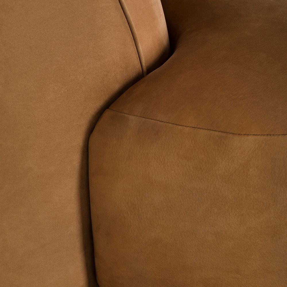 Sofas - Greenapple Sofa, Galapinhos Sofa, Caramel Nubuck, Handmade in Portugal - GREENAPPLE DESIGN INTERIORS
