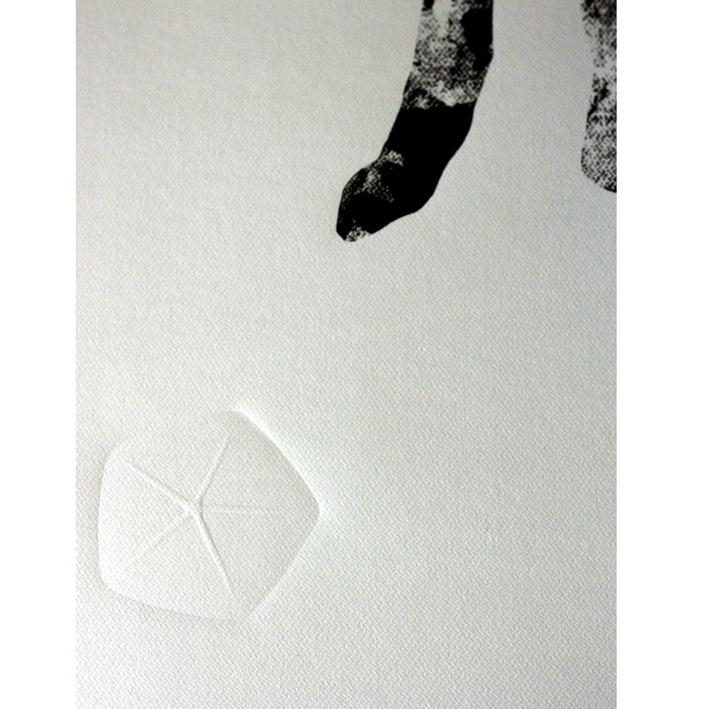 Tableaux - gravure monotype et gaufrage 80cm x 120 cm 4 coraux - FOUCHER-POIGNANT