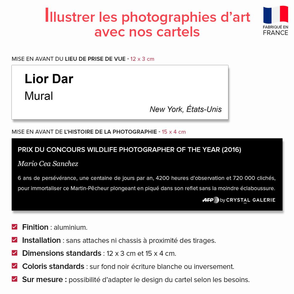 Photos d'art - Cartel pour photographie d'art - PIXOPOLITAN