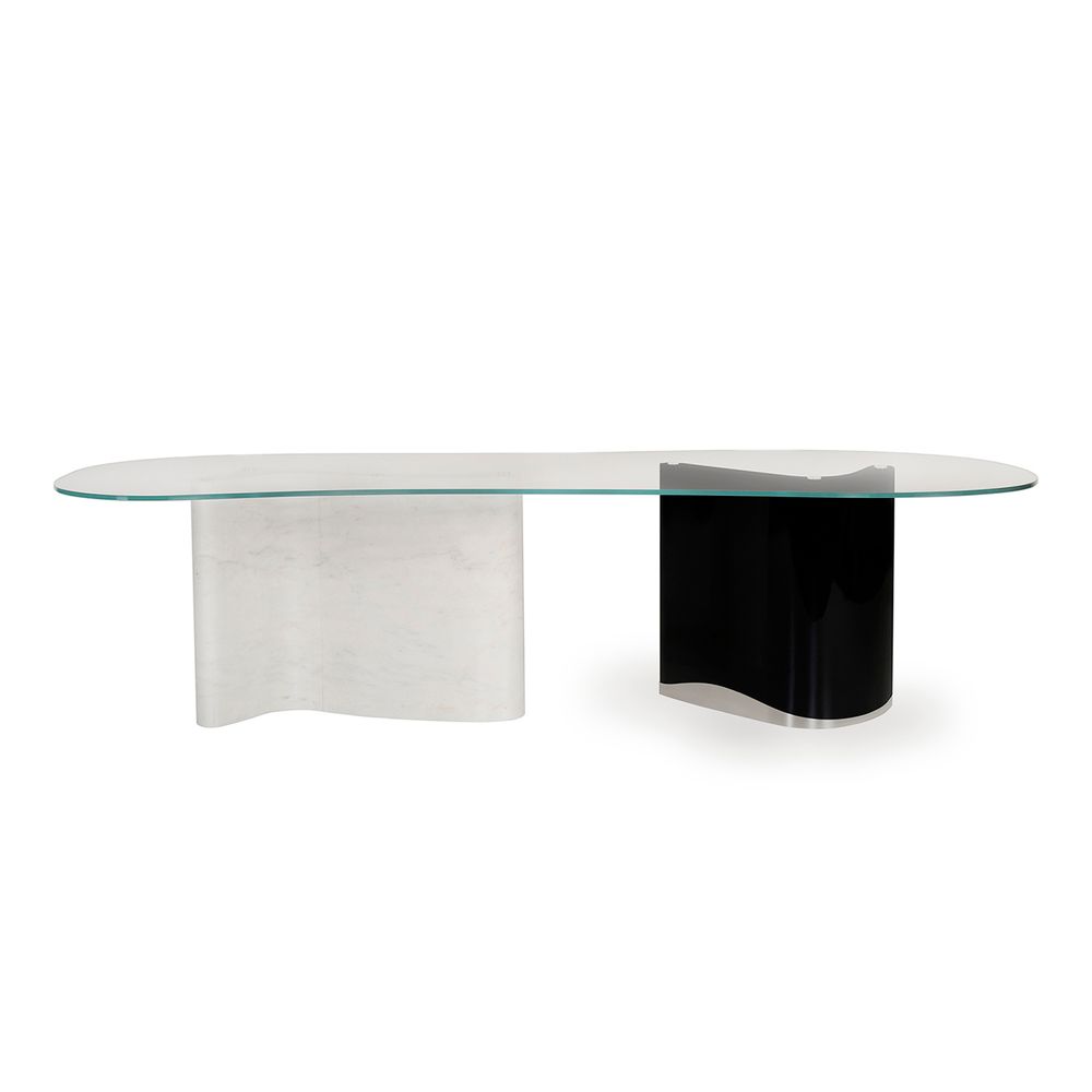 Tables Salle à Manger - Table de Salle à Manger Moderne Windy, Marbre Calacatta, Fabriquée à la Main au Portugal par Greenapple - GREENAPPLE DESIGN INTERIORS