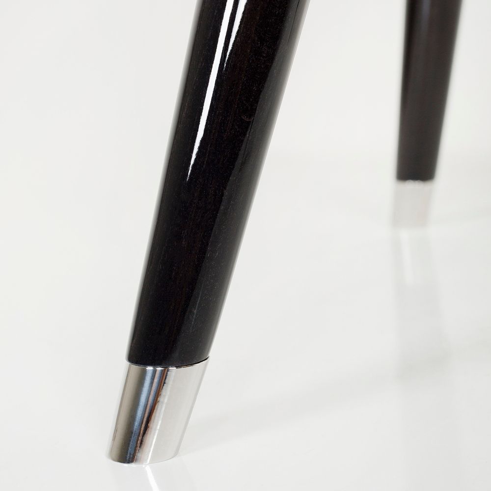 Chairs - Modern Mary Dining Chairs, Black Italian Leather, Handmade by Greenapple - GREENAPPLE DESIGN INTERIORS