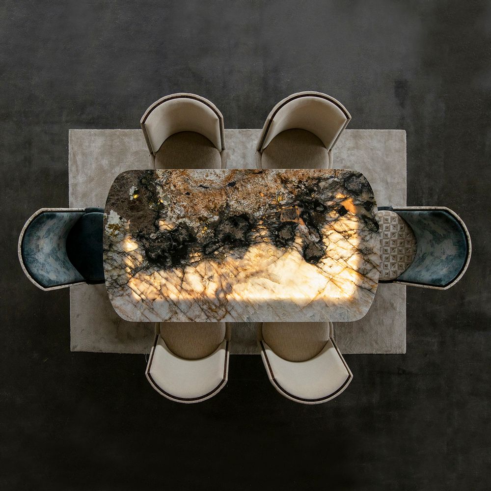 Dining Tables - Greenapple Dining Table, Olisippo Dining Table, Patagonia Granite, Handmade in Portugal - GREENAPPLE DESIGN INTERIORS