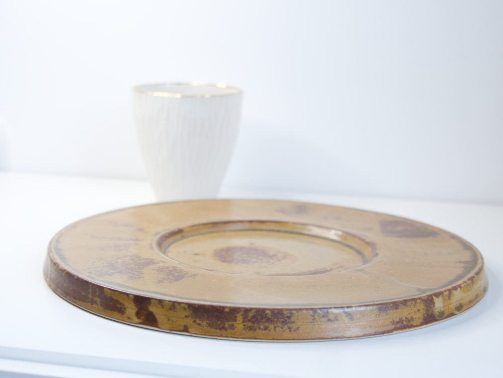 Assiettes de réception - SET DE 2 ASSIETTES CHEF ARTISANALES EN GRÉS SATURNUS - MAISON GALA
