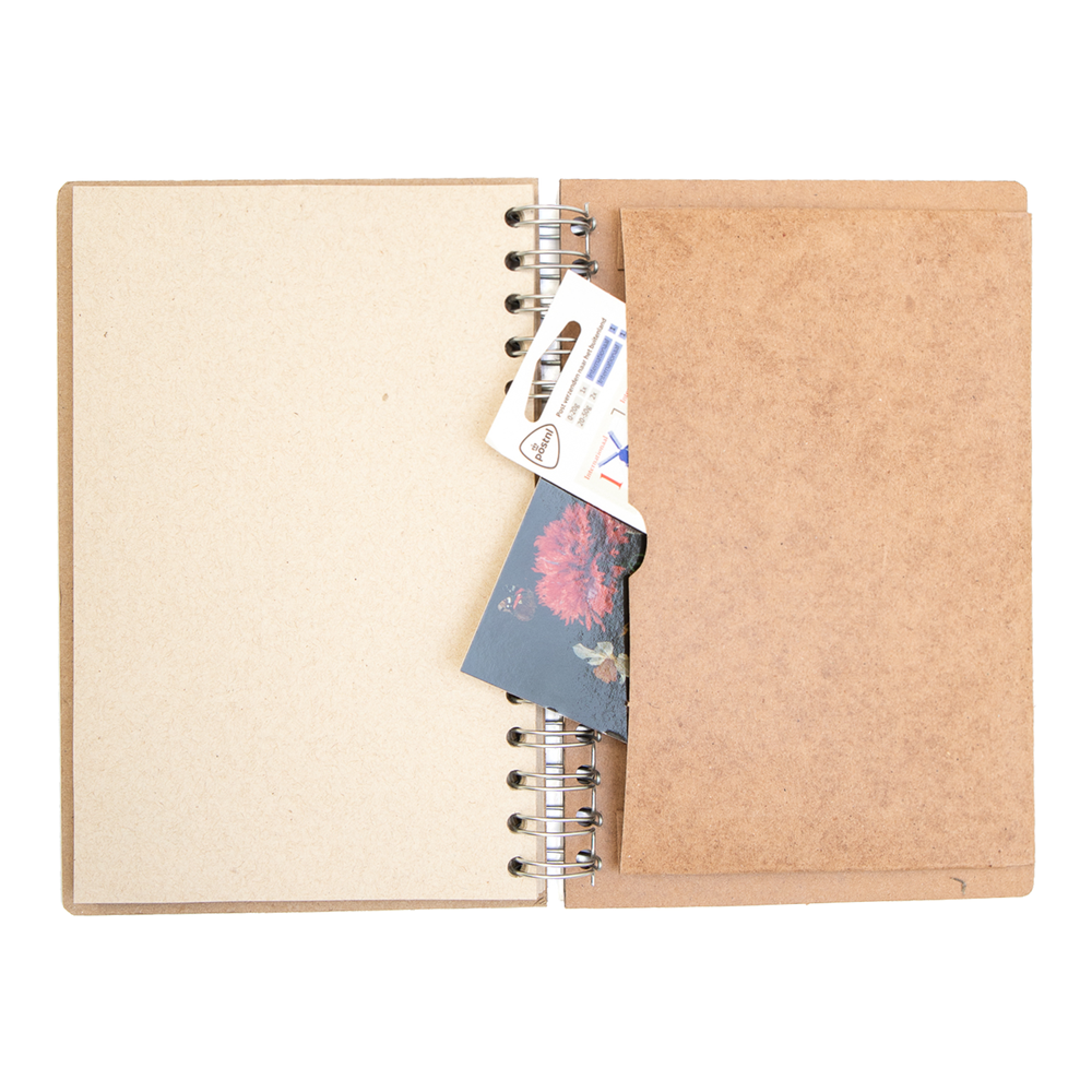 Stationery - Sustainable wooden notebook - recycled paper - OWL - KOMONI AMSTERDAM